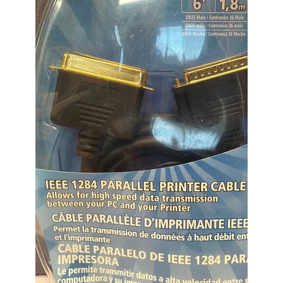 Dynex DX-C101801 Parallel Printer cable IEEE 1284 PARALLEL PRINTER CABLE NIB - Picture 2 of 6